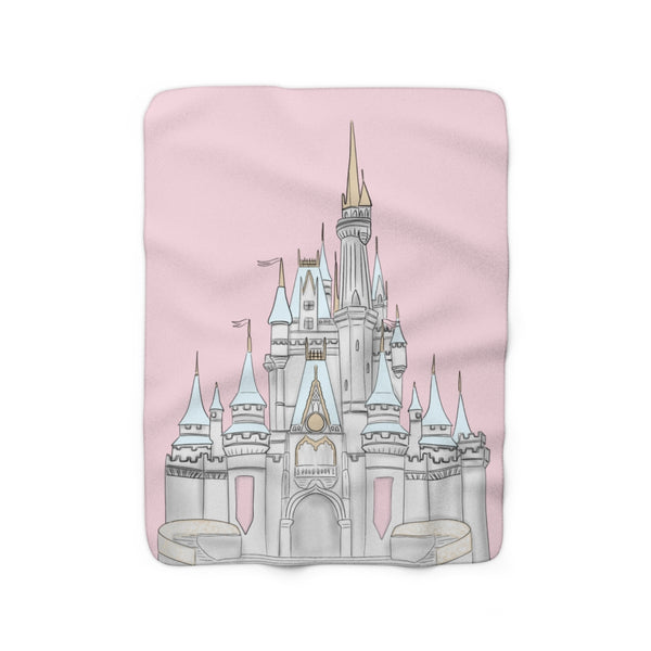 Pink Castle Sherpa Fleece Blanket