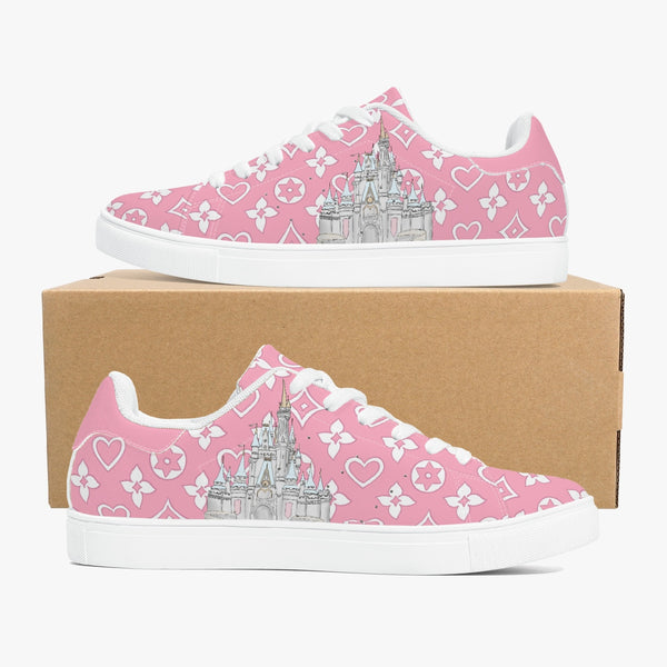 Pink Monogram Court Sneakers