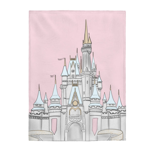 Pink Castle Velveteen Blanket