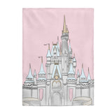Pink Castle Velveteen Blanket